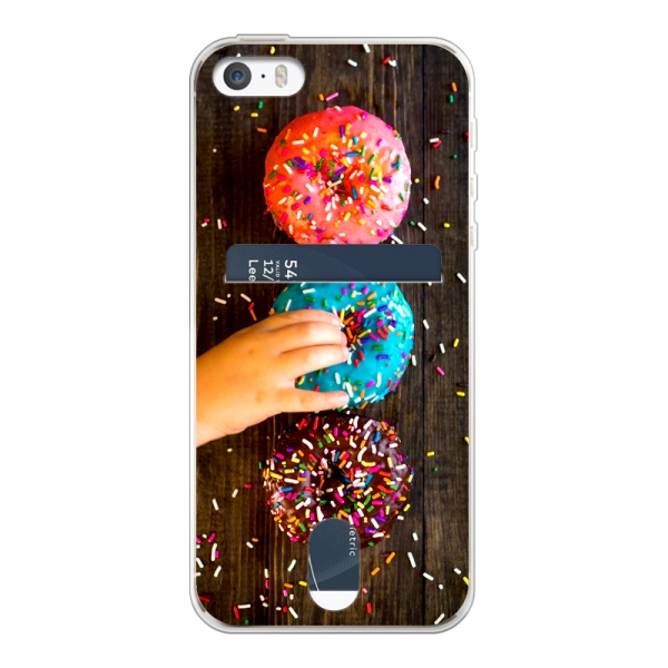 Apple iPhone 5/5s/SE (2016) Credit card Soft case (back printed, transparent)