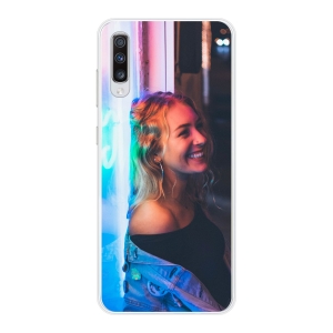 Samsung Galaxy A70 Soft case (back printed, transparent)