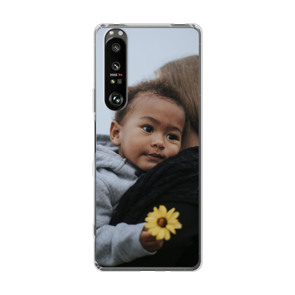 Sony Xperia 1 III Soft case (back printed, transparent)