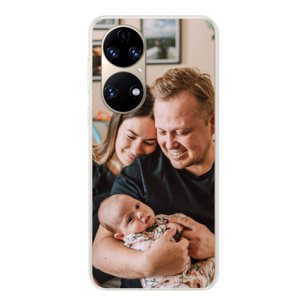Huawei P50 Soft case (back printed, transparent)