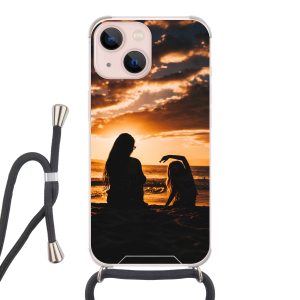Apple iPhone 13 mini Crossbody case (back printed, transparent)