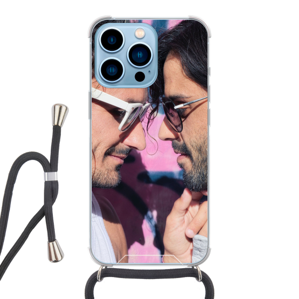 Apple iPhone 13 Pro Crossbody case (back printed, transparent)